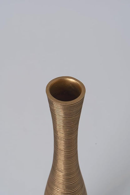 Leewadee Decorative Tall Floor Vase for Living Room Decor, 26 inches, Gold, Resin