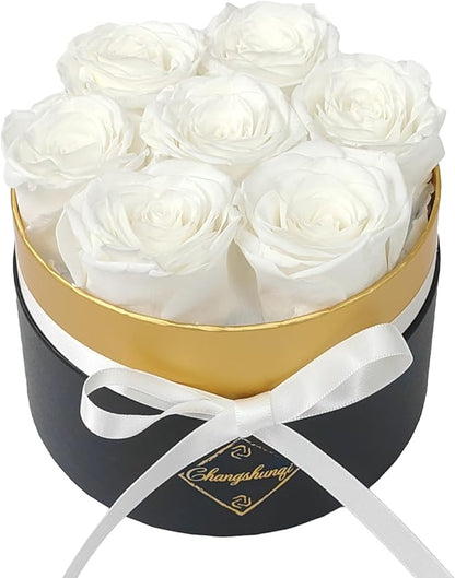 Preserved Roses, Forever Flowers in Luxury Box Preserved Flowers for Delivery, Eternal Rose Flower Long-Lasting 2-3 Years, Anniversary Rose Forever Birthday Gifts for Women Mom