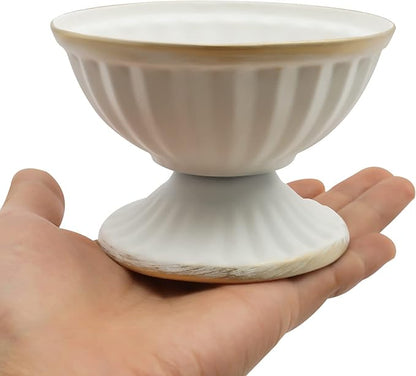 White Flower Arrangements Pot Vase for Wedding Centerpieces Table， 10 Pcs Small Metal Flower Planter Urn Vase Pot，for Home Wedding Party Christmas (10PCS, White)