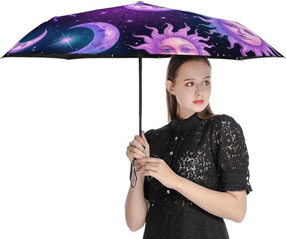 3 Fold Car Umbrella Folding Portable Automatic Umbrella Sunny Rain Sunscreen