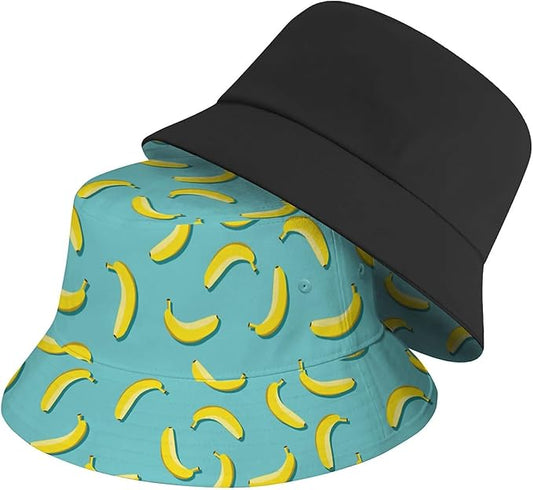 Bucket Hat for Women Men Unisex Sun Cap Packable Outdoor Fisherman Hat Headwear,Reversible Double-Side-Wear