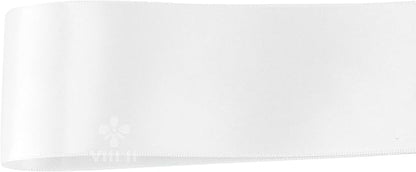 MEEDEE White Satin Ribbon 2 Inch White Ribbon Lux Double Faced Ribbons by 25 Yards Silk Ribbons for Gift Wrapping, Crafts, Satin Weddings, Flower Bouquet, Holiday Decorating