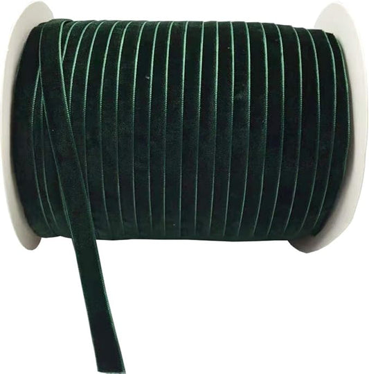 10 Yards Dark Green Velvet Ribbon
