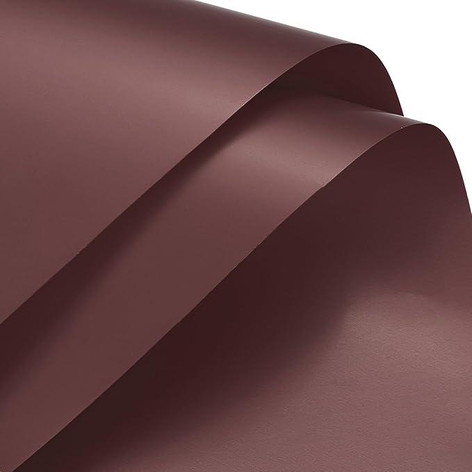 MECCANIXITY Pearlescent Film Flower Wrapping Paper 22.8x22.8 Inch Waterproof for DIY Crafts, Gift/Gift Box Packaging Chocolate Color Pack of 20