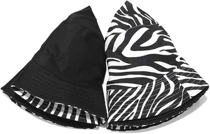 Malaxlx Unisex Bucket Hat Beach Sun Hat Aesthetic Fishing Hat for Men Women Teens, Reversible Double-Side-Wear