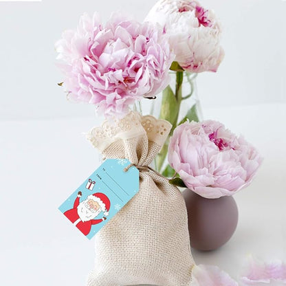 Andaz Press Christmas Holiday Season Classic Gift Tags, Merry Christmas to from Classic Favor Tags, Happy Santa Claus Design, for Holiday Events, Parties, and Favors, 60-Pack