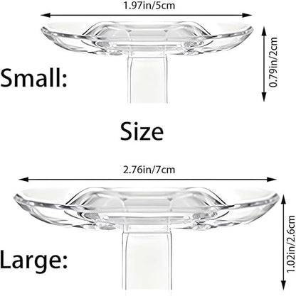 2025 Creative Floating Flower Floral Arrangement Holder,Modern Floating Vase Pedestal Stand,Innovative Floating Flower Display Stand Clear Acrylic Flower Bowl Stem Holder (10PCS, Large)