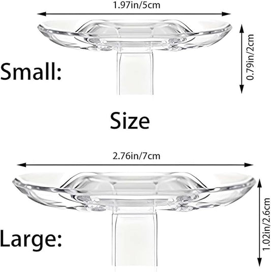 2025 Creative Floating Flower Floral Arrangement Holder,Modern Floating Vase Pedestal Stand,Innovative Floating Flower Display Stand Clear Acrylic Flower Bowl Stem Holder (10PCS, Large)