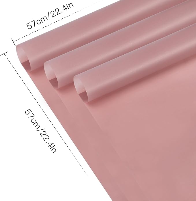 WRAPAHOLIC 20 Sheets Flower Wrapping Paper - 22.4 x 22.4 inch Pure Cameo Brown Water-Resistant Floral Bouquet Wrapping Paper, Florist Supplies Packaging for Wedding Birthday Gift DIY