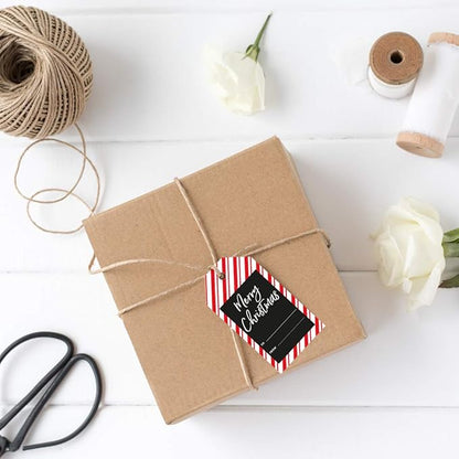 Andaz Press Christmas Holiday Season Classic Gift Tags, Merry Christmas to from and Wishing You A Happy Holiday Season, Candy Cane Striped Design, for Holiday Events, Parties, and Favors, 60-Pack