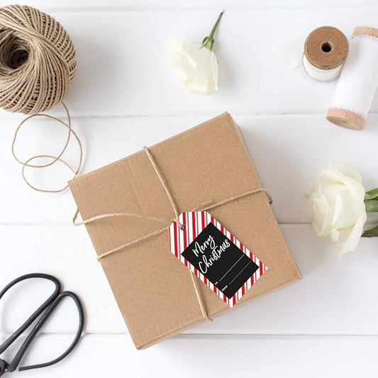 Andaz Press Christmas Holiday Season Classic Gift Tags, Merry Christmas to from and Wishing You A Happy Holiday Season, Candy Cane Striped Design, for Holiday Events, Parties, and Favors, 60-Pack