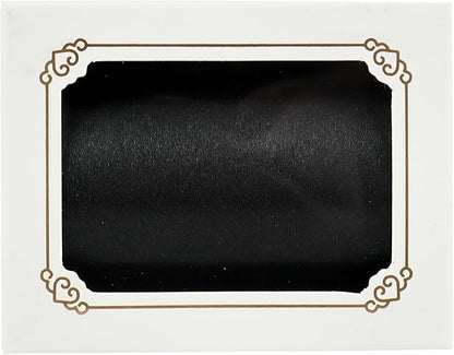 MEEDEE Black Satin 3 Inch Ribbon Lux Double Faced Extra Wide Ribbon Black Christmas Tree Ribbons by 10 Yards Silk Ribbons for Halloween Wreaths Bow, Satin Weddings Decor