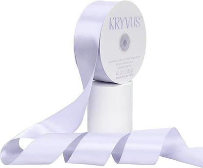 Lilac Mist Satin Ribbon, Double Faced 2 Inch X 50 Yards Lilac Mist Ribbon, Premium Satin Ribbon for Gift Wrapping, Crafts, Hair Bow Making, Sewing, Flower Bouquet, Wedding Party Decor