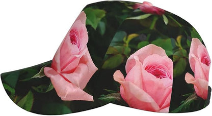 Rose Snapback Cap Womens Baseball Hats Flower Floral Sun Cap Women's Baseball Caps Cute Hats