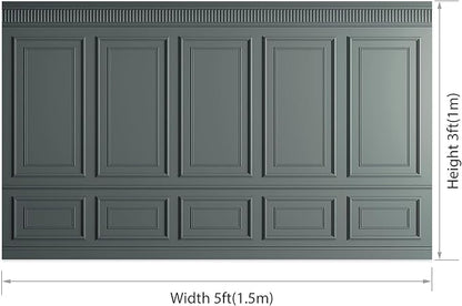 AOFOTO Vintage Room Inside Backdrop Classic French Frame Dark Grey Walls Photo Background for Wedding Bridal Shower Party Banner Home Headboard Decor Wall Photo Studio Booth Props 5x3ft
