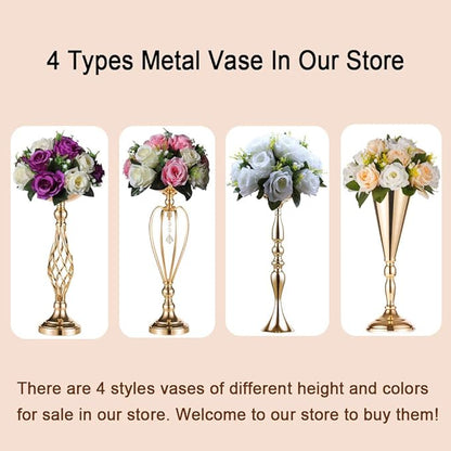 Sziqiqi Pack of 10 Fake Flowers, Silk Rose Flowers, Suit for Wedding/Party Centerpiece Road Lead Flower Rack Decorations, 10 Pieces