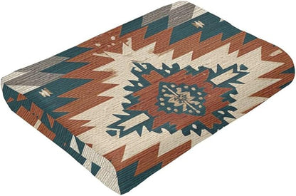 Boho Western Blanket Aztec Tribal Southwest Throw Blanket Southwestern Navajo Soft Cozy Fleece Fuzzy Stuffed Plush Flannel Gifts for Girls Women Boys Kids Adults 50''x60''