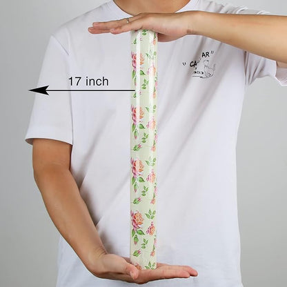 Aimyoo Ivory Floral Wrapping Paper Jumbo Roll 17 in x 60 ft, Vintage Peony Flower Gift Wrap for Wedding Bridal Shower Women Birthday