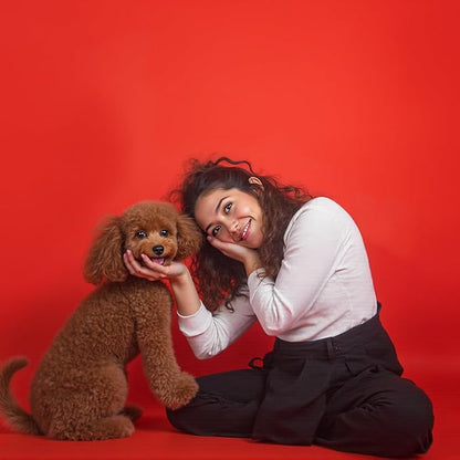 Kate Seamless Paper Backdrop Red Paper Backdrop Seamless Backdrop Paper Rolls (53''x16.4' Scarlet)