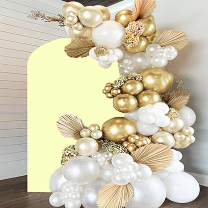 6.6 FT Yellow Arch Backdrop Cover, Yellow Chiara Backdrop Covers, Wedding Arch Covers for Birthday Party Photography
