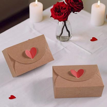 KYXKHSAA Heart Shape Envelope Flower Box, Premium Cardboard Floral Bouquet Packaging, Modern Home Decor Accent Piece, Creative Gift Wrap Container For Valentine’s Day, Wedding, Mother’s Day