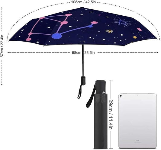 Fashion 3 Fold Sunny Rain Sunscreen Umbrella Portable Automatic Umbrella