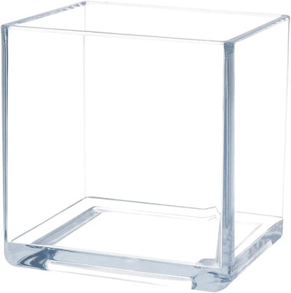Royal Imports Flower Acrylic Vases Cubes, Decorative Centerpiece for Home or Wedding, Non Breakable Plastic, 6x6 - Clear