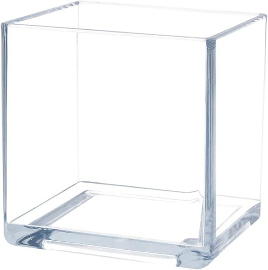 Royal Imports Flower Acrylic Vases Cubes, Decorative Centerpiece for Home or Wedding, Non Breakable Plastic, 6x6 - Clear