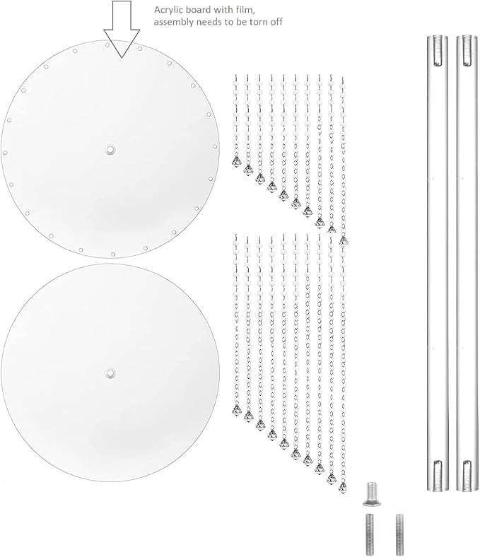 Clear Acrylic Tall Flower Vases -2 Pcs 31.5" Cylinder Pedestal Stands for The Table Centerpieces for Parties, Chandelier Crystals Decorative Flower Stand, Wedding, Celebration, Home Decoration