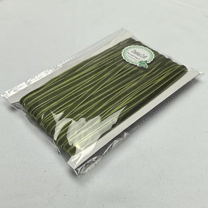 Chenkou Craft 25 Yards 1/4" Velvet Ribbon Lots Bulk (Olive, 1/4"(6mm))