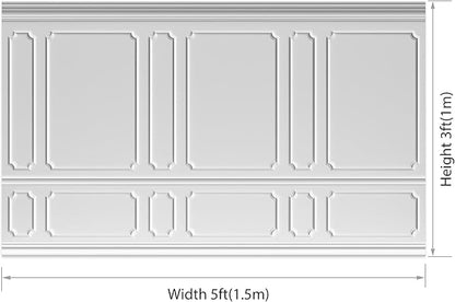AOFOTO 5x3ft Room Photo Backdrop White Living Room French Classic Frame Wall Photography Background Office Video Conference Meeting Background Adult Children Portrait Photoshoot Backdrop