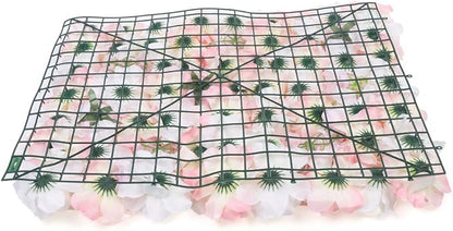 10Pcs 23.62"x 15.74" Artificial Flower Wall Panels,Flower Wall Mat Silk Flower Panels for Outdoor Garden Backyard Fence Fence Privacy Screen and Indoor Wall Decor(Light Pink,10Pcs)