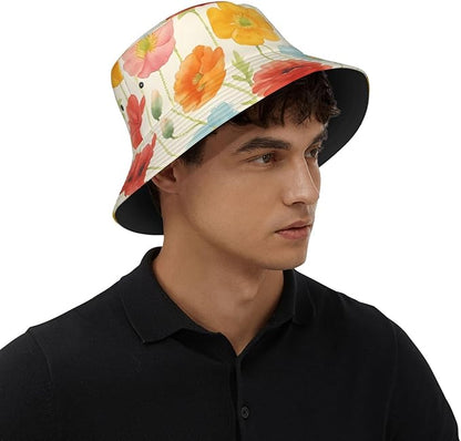 Cute Potted Cactus Bucket Hat Novelty Sun Hats Trendy Fisherman Cap for Men and Women
