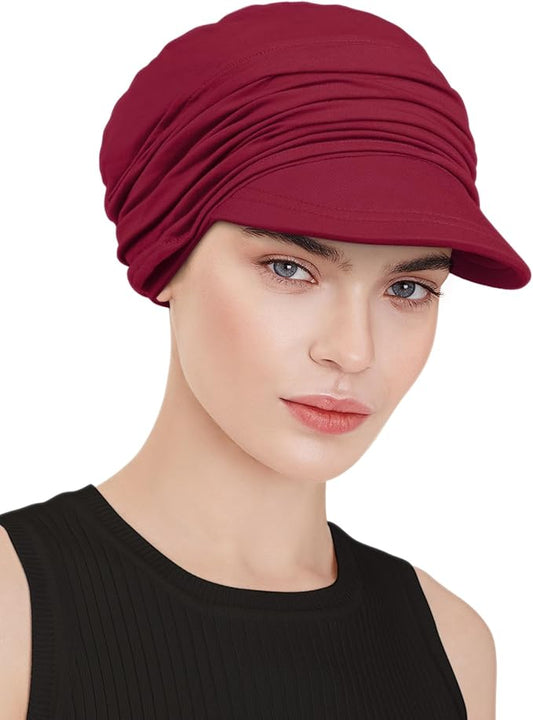 Chemo Headwear Viscose Newsboy Cap for Women Fall and Winter Hats