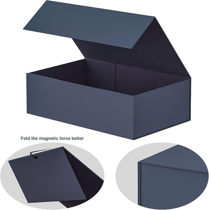 Luxury Large Gift Box 13.8"x9"x4.3" Storage Box Ribbon Magnetic Closure for Luxury Packaging Box for Mother's Day, Birthdays, Bridal Gifts,Weddings
