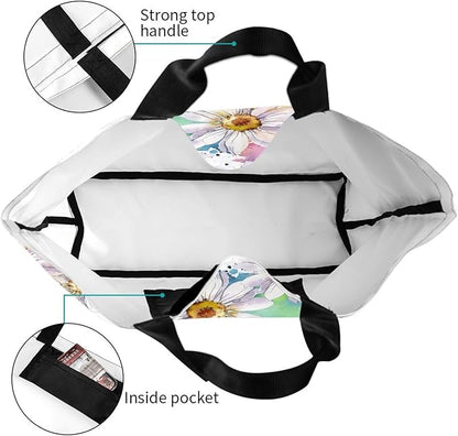 Sunflower Tote Bag For Women, Waterproof Shoulder Bags Big Reusable Grocery Handbag For Shopping Picnic Work Beach