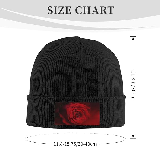 Cute Rose Beanie Hat Rose Beanie Cap Rose Flower Knitted Beanies Flower Knit Hats Winter Hat for Women Men