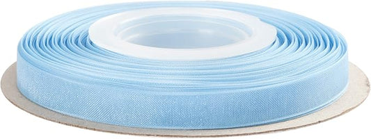 3/8 Inch Copen Shimmer Sheer Organza Ribbon Sheer Chiffon Ribbon 50 Yards-Roll Multiple Colors Available for Gift Wrapping Wedding Events Christmas Décor