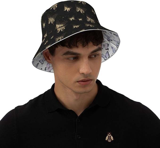Bucket Hat Double-Side-Wear Reversible Sun Hat Beach Travel Hiking for Women Men