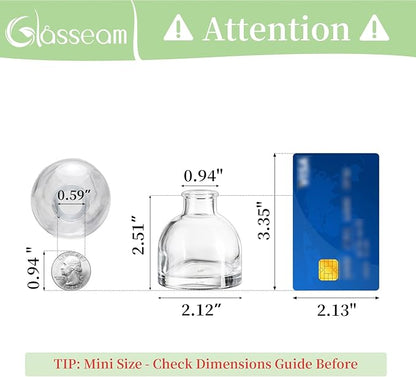 Glasseam Clear Glass Vases for Centerpieces: Mini Flower Vase Set 28Pcs Bud Vases in Bulk - Modern Small Vases for Home Room Wedding Party Dining Table Center Decor