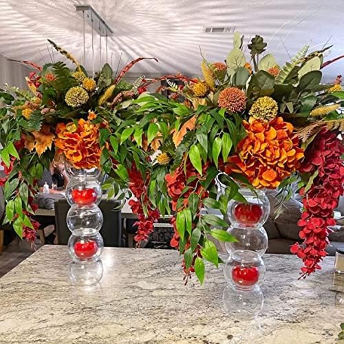 12Pcs Italian Ruscus Greenery Stems Artificial Silk Greenery Leaves Garland Vines Hanging Spray for DIY Wedding Arch Bouquet Filler Table Centerpieces Home Indoor Decor