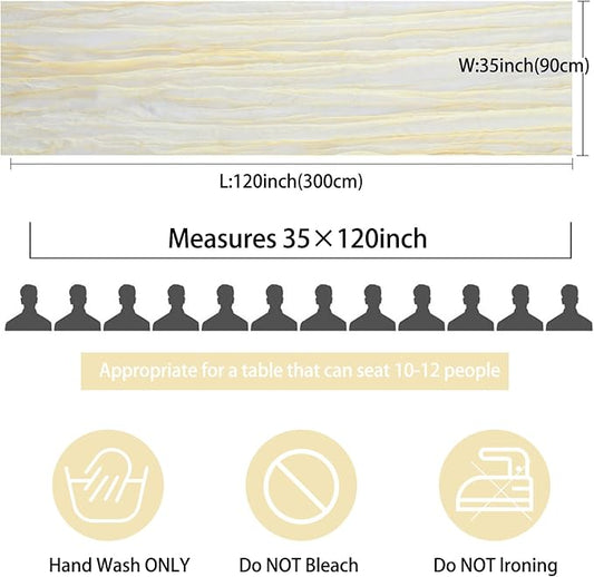 12 Pack 10Ft Cheesecloth Table Runner 35x120 Inch Boho Gauze Rustic Cheese Cloth Long Romantic Table Runner for Wedding Bridal Shower Birthday Party Table Decor (Beige)
