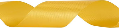 LIUYAXI 1-1/2 Inches 50 Yards Yellow Satin Ribbon, Solid Fabric Ribbon Roll for Flower Bouquets, Gift Wrapping, Wedding, Handmade Crafts