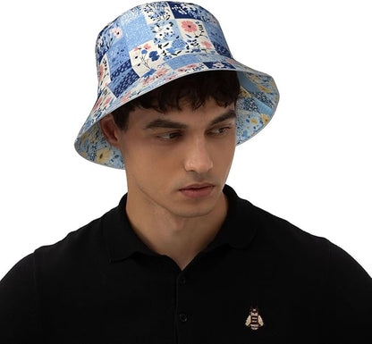 Bucket Hat Double-Side-Wear Reversible Sun Hat Beach Travel Hiking for Women Men