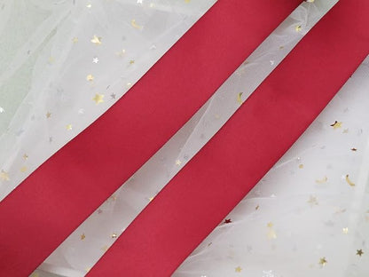Dark Red Double Faced Satin Ribbons 1-1/2 inch Flower Boutique Gift Wrapping Ribbon 1.5inch 50yards Fabric Silk Bow Ribbon for Valentine's Day & Mother's Day DIY Crafts Hair Headband-Sewing