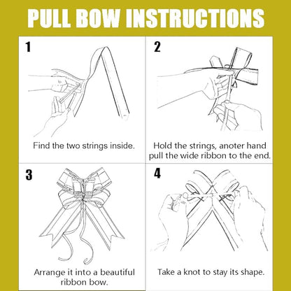 WEWILUCK Bows for Gift Wrapping, Large Gold Bows for Gifts, Presents, Gift Baskets, Big Golden Bow for Birthdays, Parties, Christmas, and Everyday(6 inches, 15PCS)