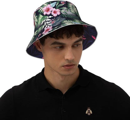 Hat Reversible Fisherman Hats Double Sided Wearing for Women Men Boys Girls