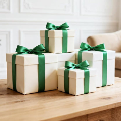 NESCCI 100 Yards Ribbon,1-1/2 Inch Dark Green Satin Ribbon,Single Face Satin Ribbons,Perfect for Gift Wrapping,Wedding Decoration,Handmade Bows,Wrapping Bouquet and More