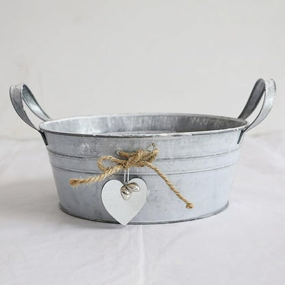 Galvanized Milk Can Antique Retro Vase Metal Planter Rustic Vintage Primitive Flower Holder Farmhouse Country Plant Galvanized Metal Bucket