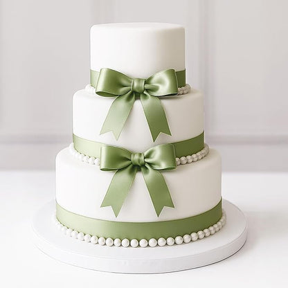 KINGLAKE Sage Green Satin Ribbon – 1 1/2'' x 100 Yards Polyester Sage Ribbon for Gift Wrapping, Light Green Ribbons for Crafts, Wedding Invitations, Baby Shower Decor, Floral Bouquets, Wreath Bows